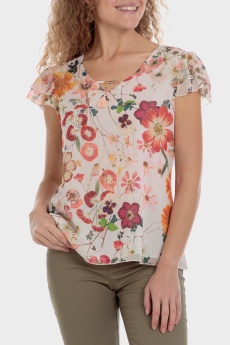 Camiseta estampada flores