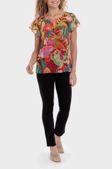 Blusa estampado tropical