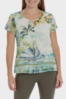 Camiseta estampado tropical