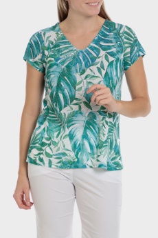 Camiseta estampado tropical