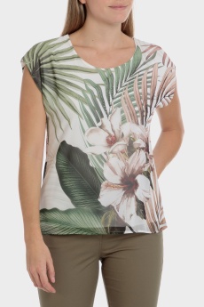 Camiseta estampado tropical