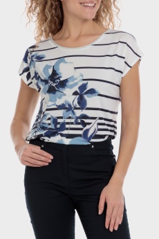 Camiseta rayas flores