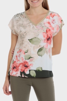 Camiseta estampada flores