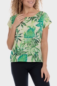 Camiseta estampado tropical